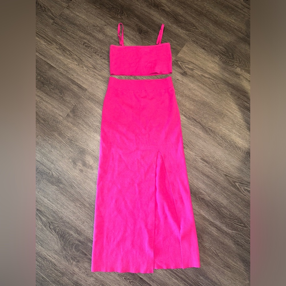 Vibrant Pink Women's Two-Piece Set